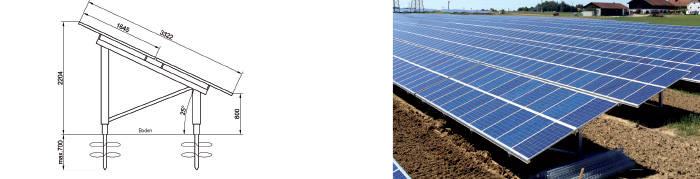 Freilandmontagesystem